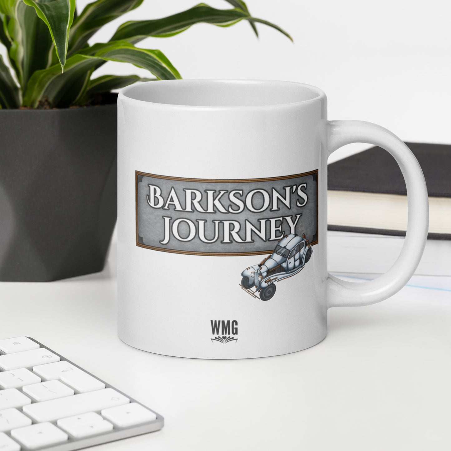 BARKSON'S JOURNEY MAP White Glossy Mug 20 oz. (ENORMOUS) | World of the Fey